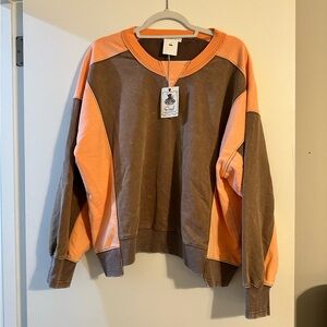 Orange and brown sweatshirt
